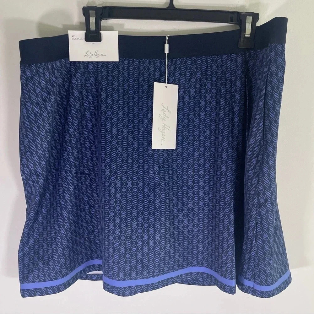 Lady Hagen Women’s Side Pleat Contrast Golf Skort Size XXL NWT - Picture 2 of 11